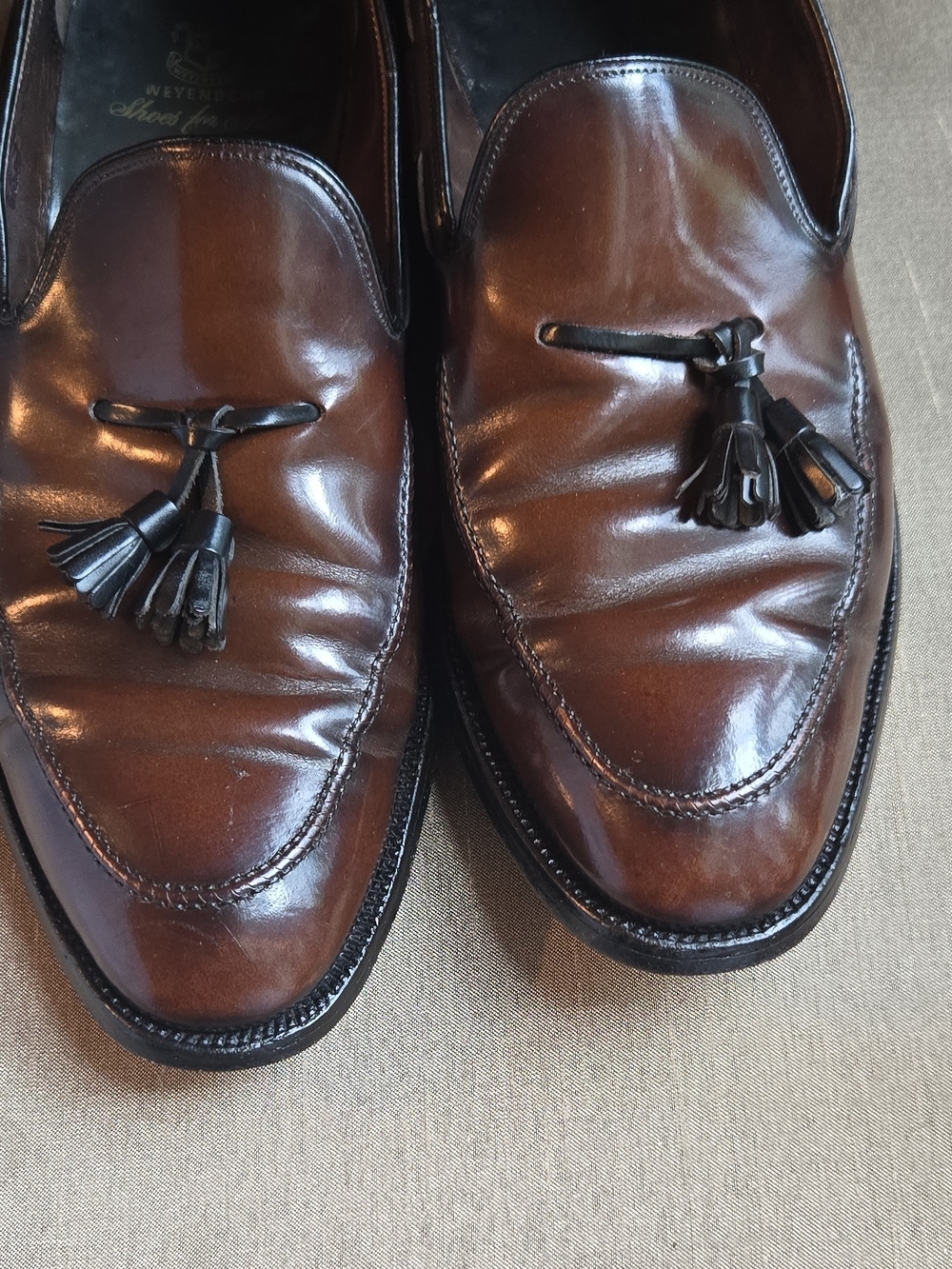 Men's Brown Leather Tassel Loafers